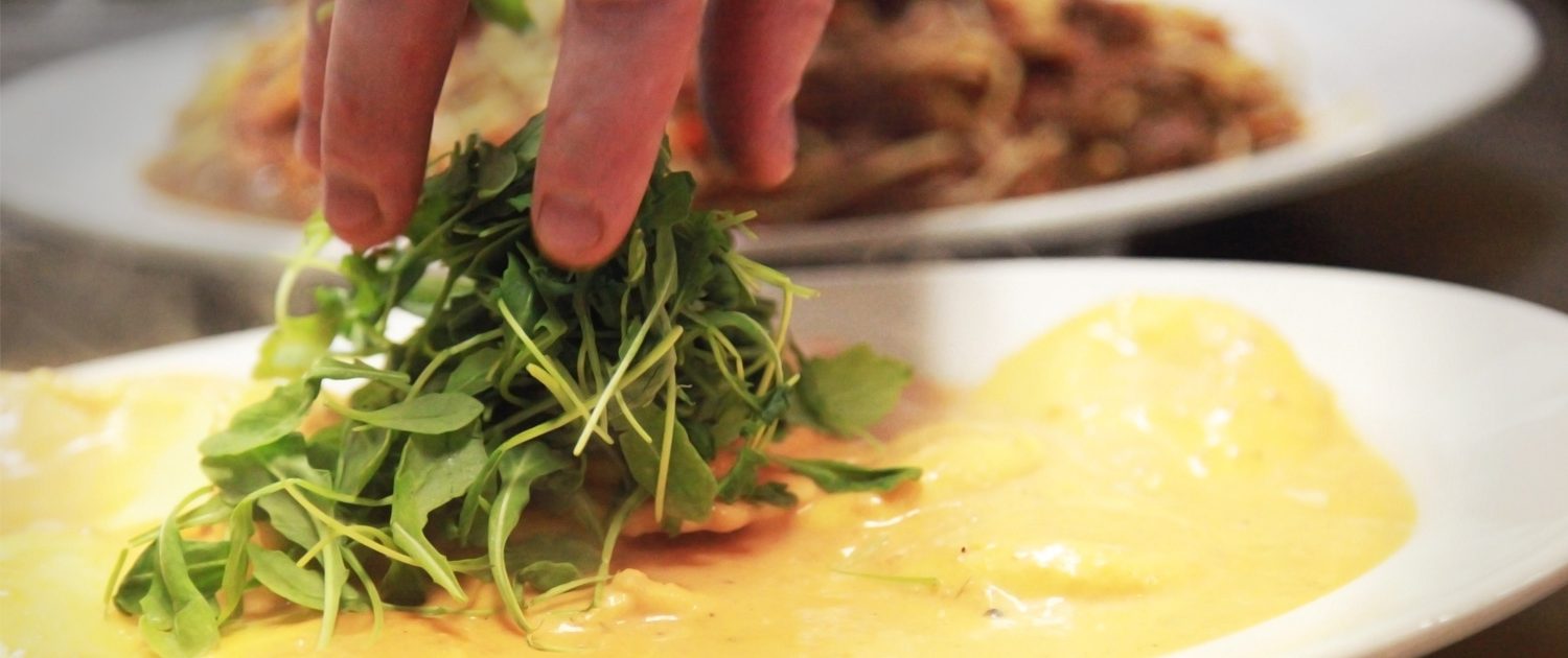 Finishing a Dish at Carmine's